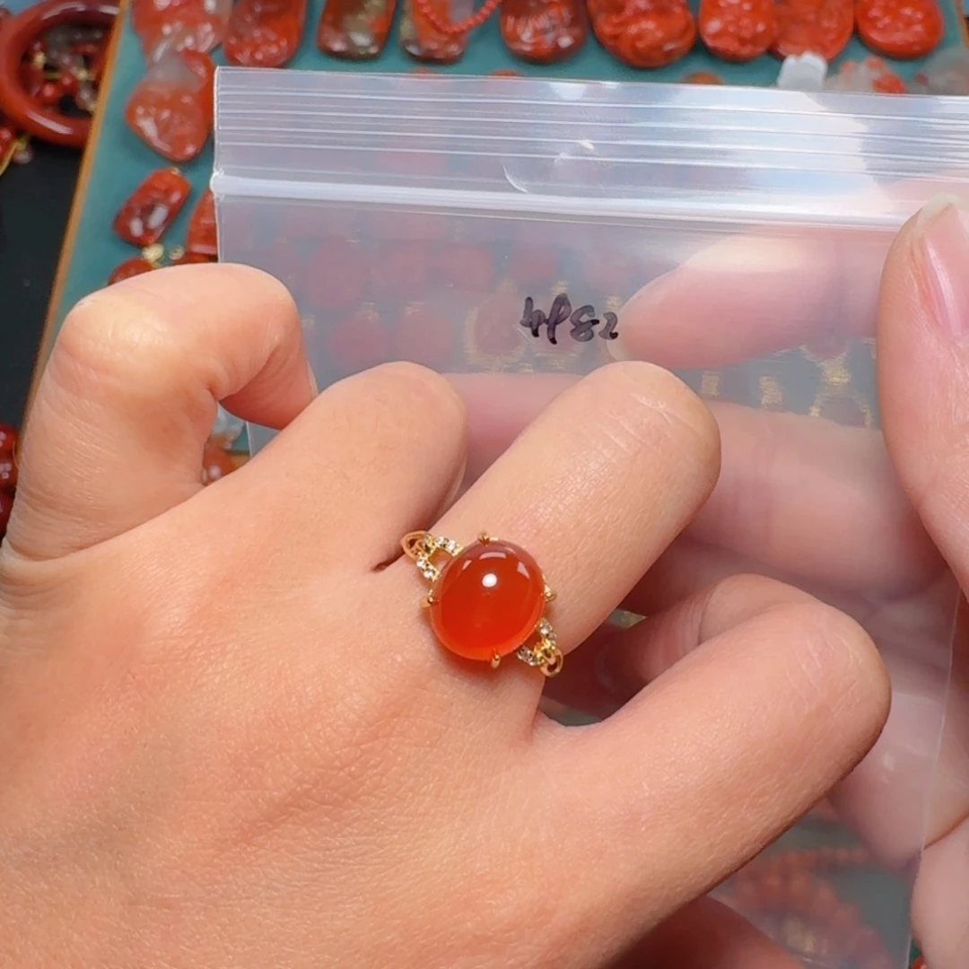 南红玛瑙南红银S925镶嵌