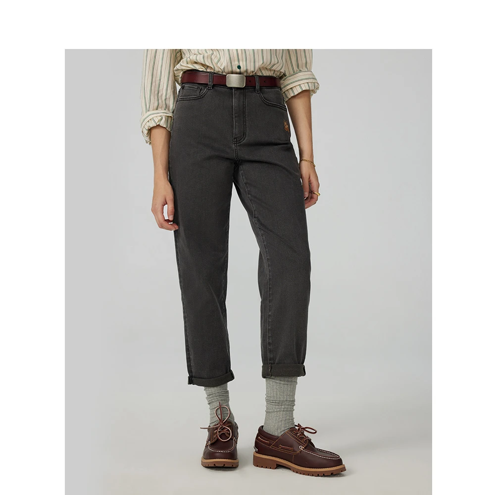 【女装优选KY】Teenie Weenie小熊简约休闲刺绣牛仔裤TTTJ24OT02Z