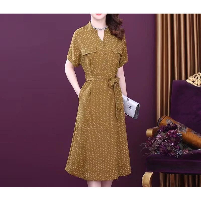 新款上新夏季时尚宽松裙子舒适A字休闲显瘦连衣裙3255