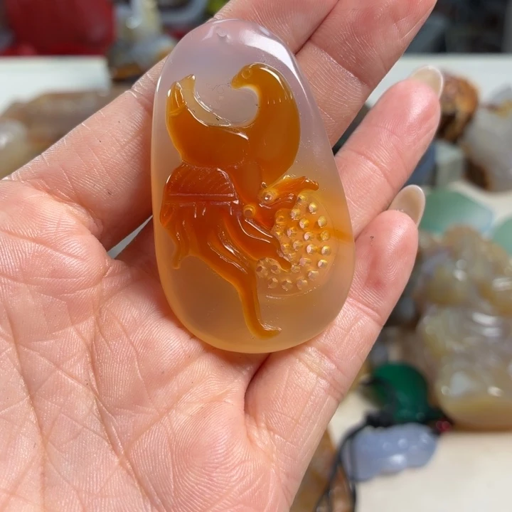 玛瑙/玉髓未镶嵌吊坠(不含链)