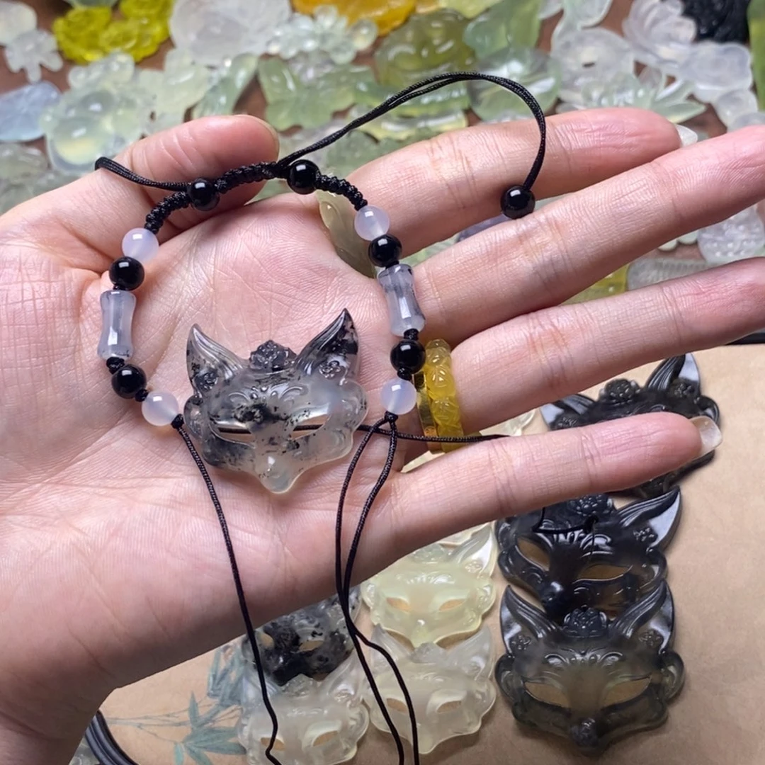 蛇纹石玉合金颈饰