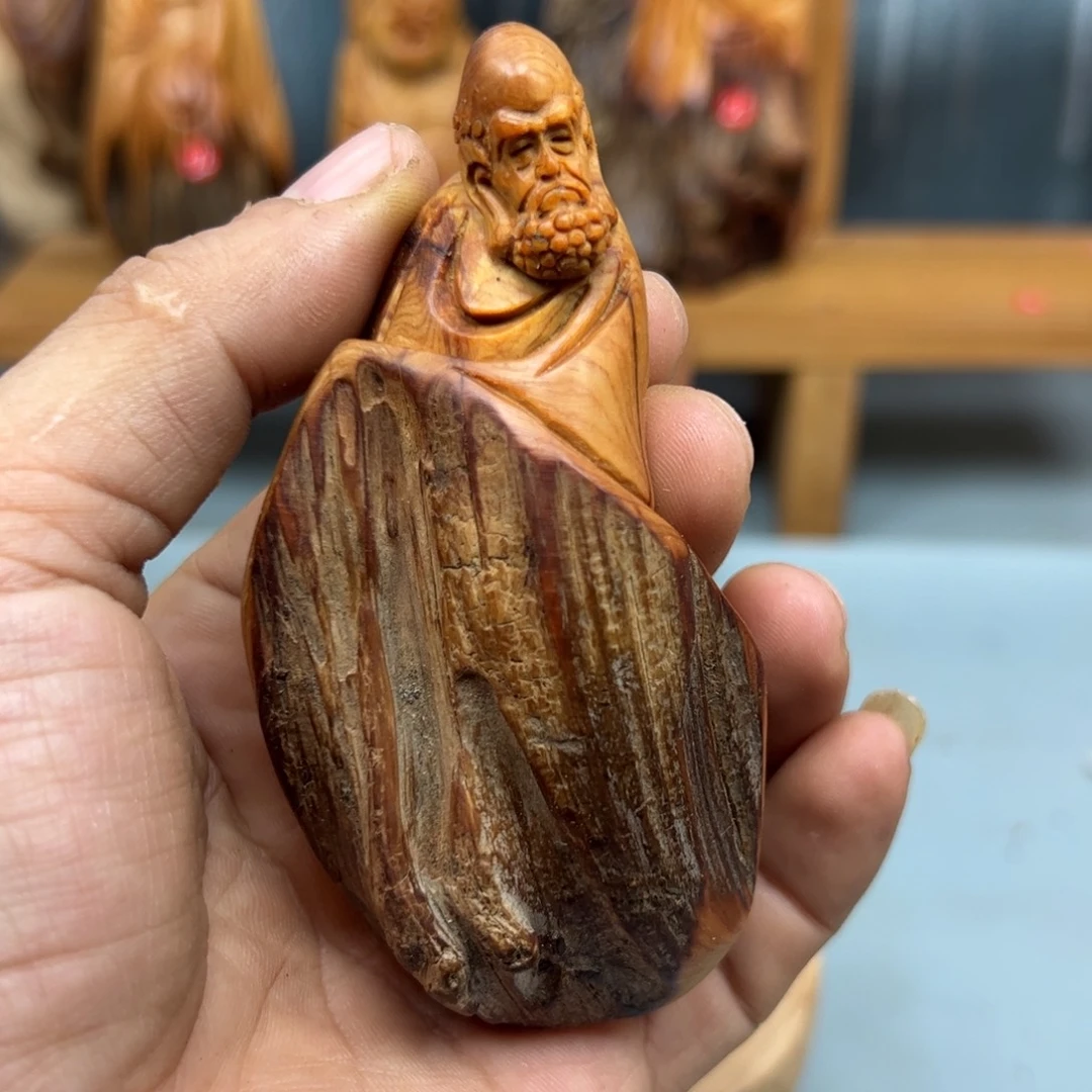 今***时木崖柏木摆件手把件