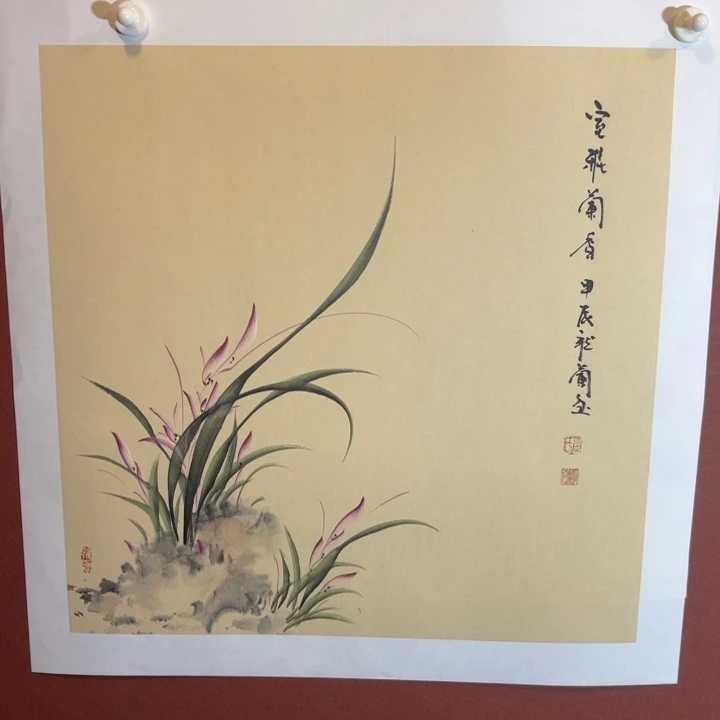 国画听兰老师花鸟