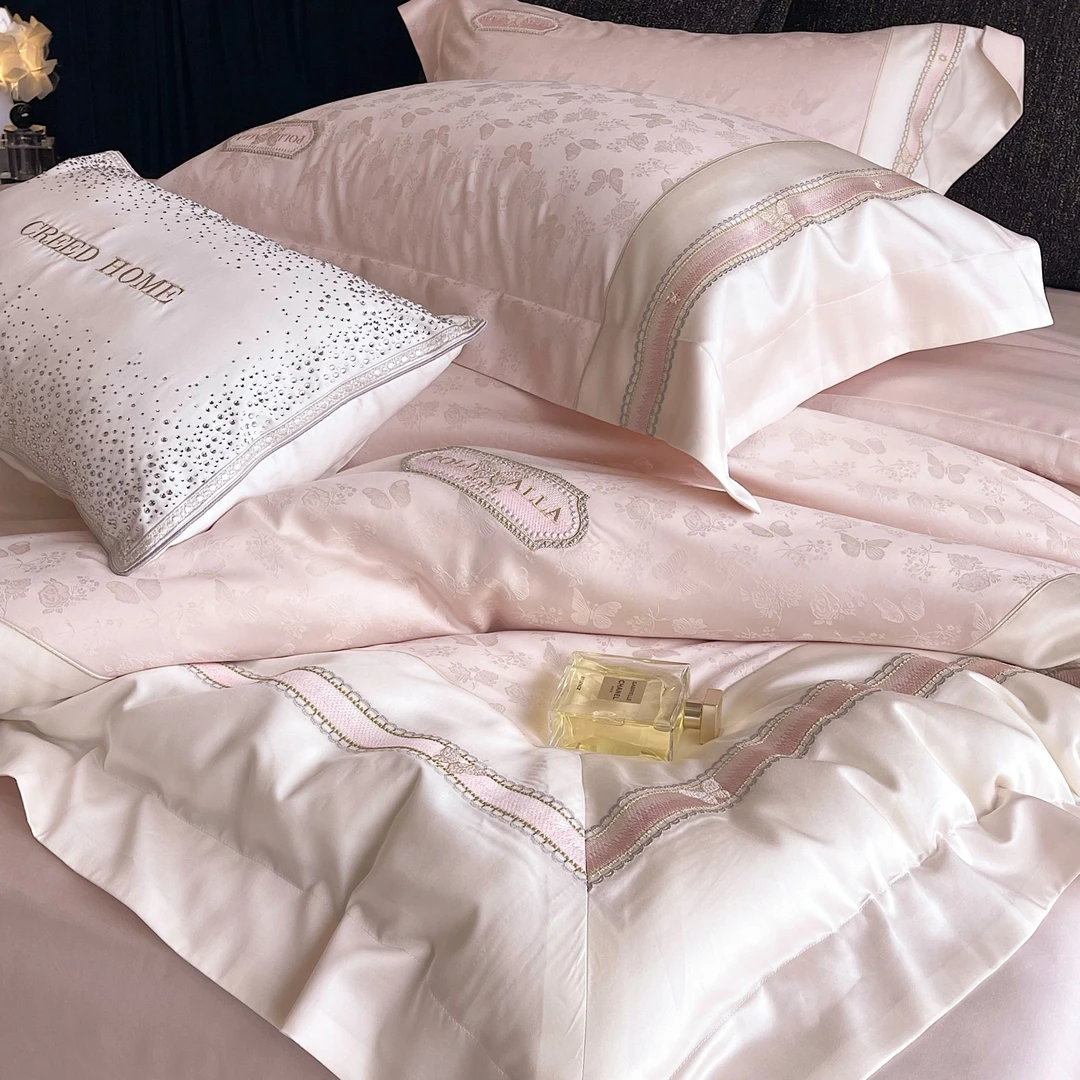 House Beautiful2025新款【贝琳娜】轻奢简约天丝棉丝滑四件套011
