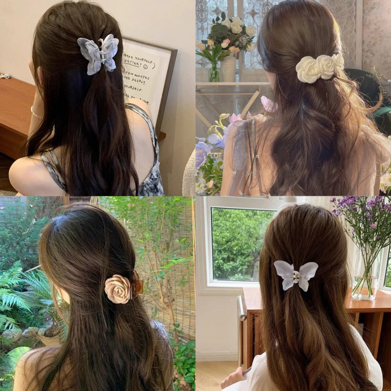 韩风珍珠抓夹小号发夹女后脑勺发卡小巧鲨鱼夹发抓迷你小夹子头饰