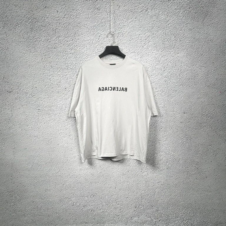 99新 Balenciaga/巴黎世家 新款镜像翻转Logo短袖/XL