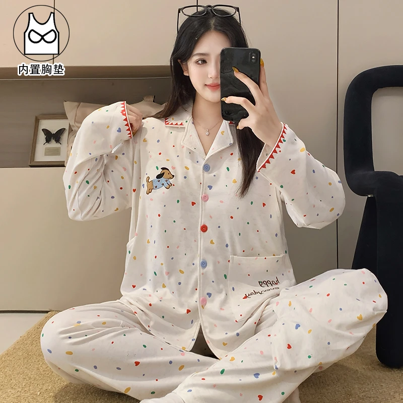 【带帽子-纯棉】月子服春秋冬季产前产后孕妇哺乳睡衣产妇家居套装