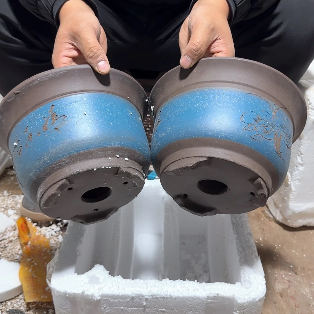 紫砂花盆口径22厘米