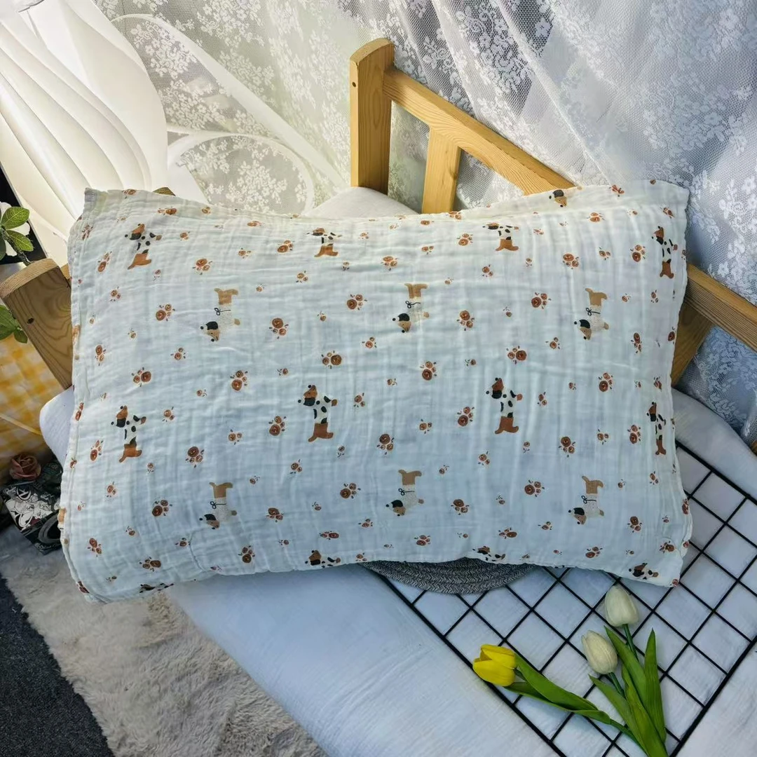 【枕套】A类全棉草木染泡泡纱100棉枕套婴儿可用