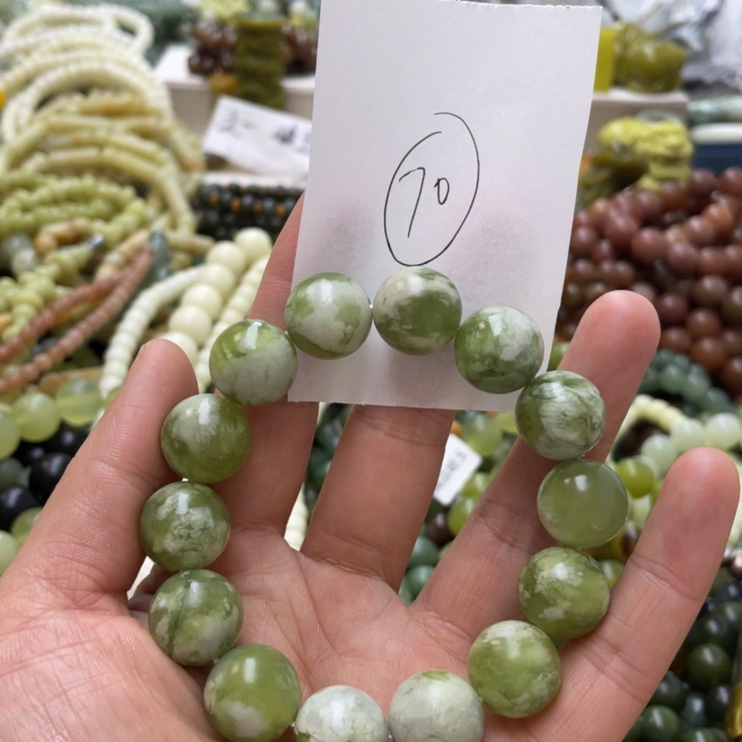 蛇纹石玉手链未镶嵌