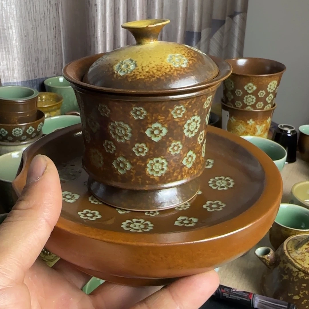 H****杏小金茶具青瓷茶器