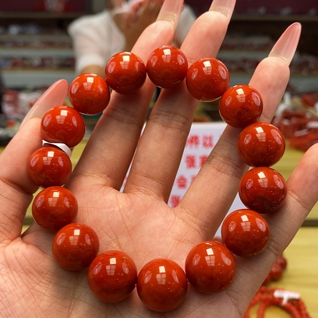 南红玛瑙15mm+单圈手串多样性发一未镶嵌