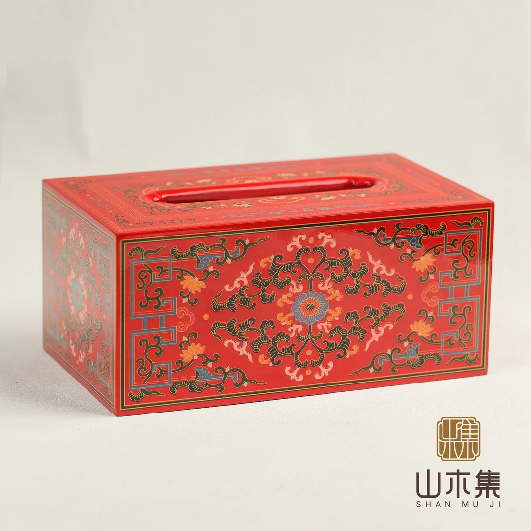 【满棠平安】大漆非遗工艺全独板抽纸盒￥【山木集】（多样性）