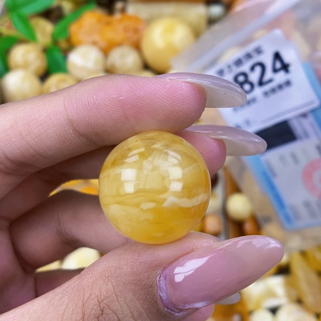 未镶嵌琥珀珠宝奇石21 粉