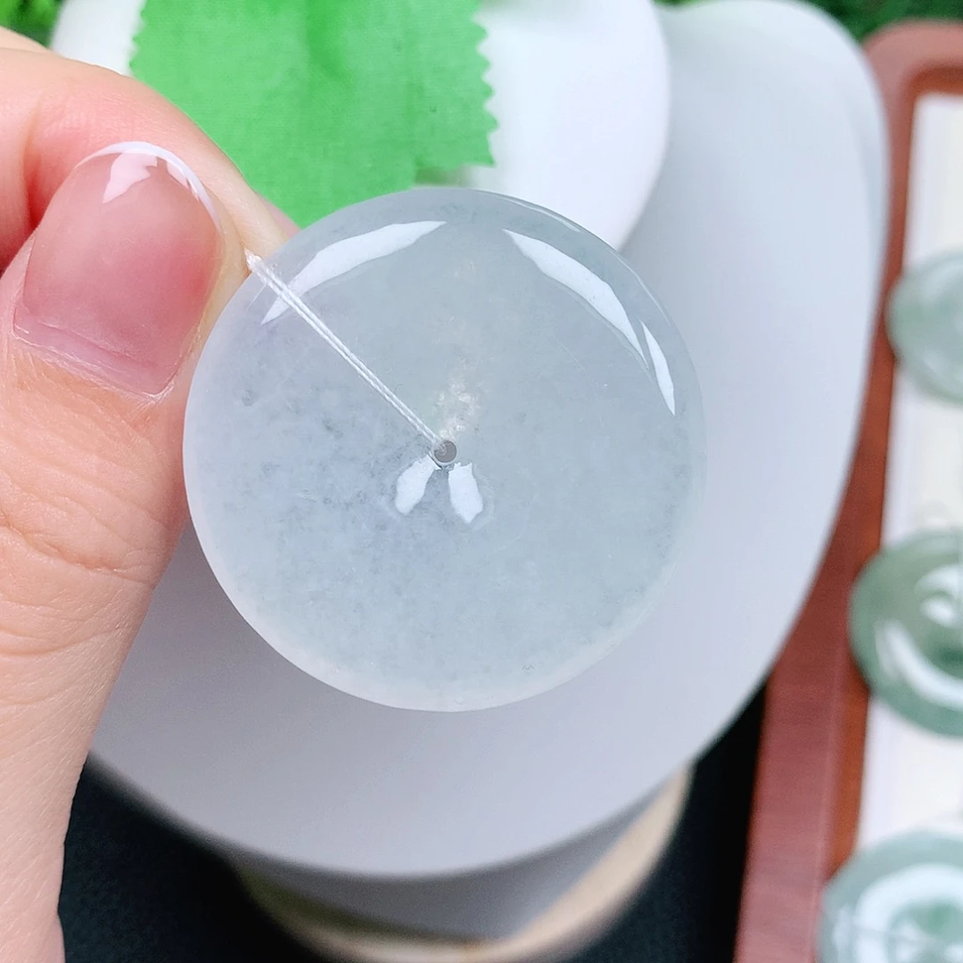 七***抿翡翠未镶嵌颈饰平安36.6-5.7