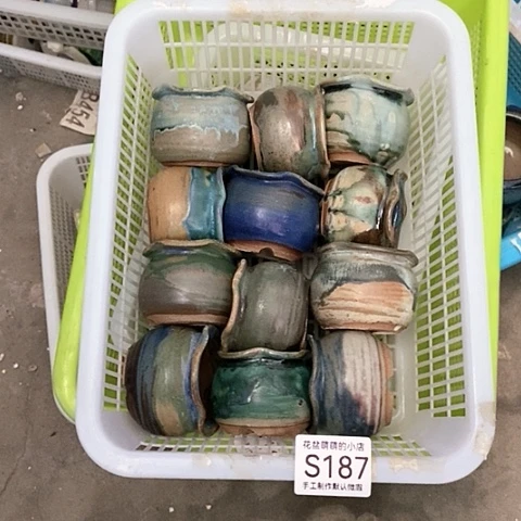 紫砂花盆187微瑕品口径5厘米左右的