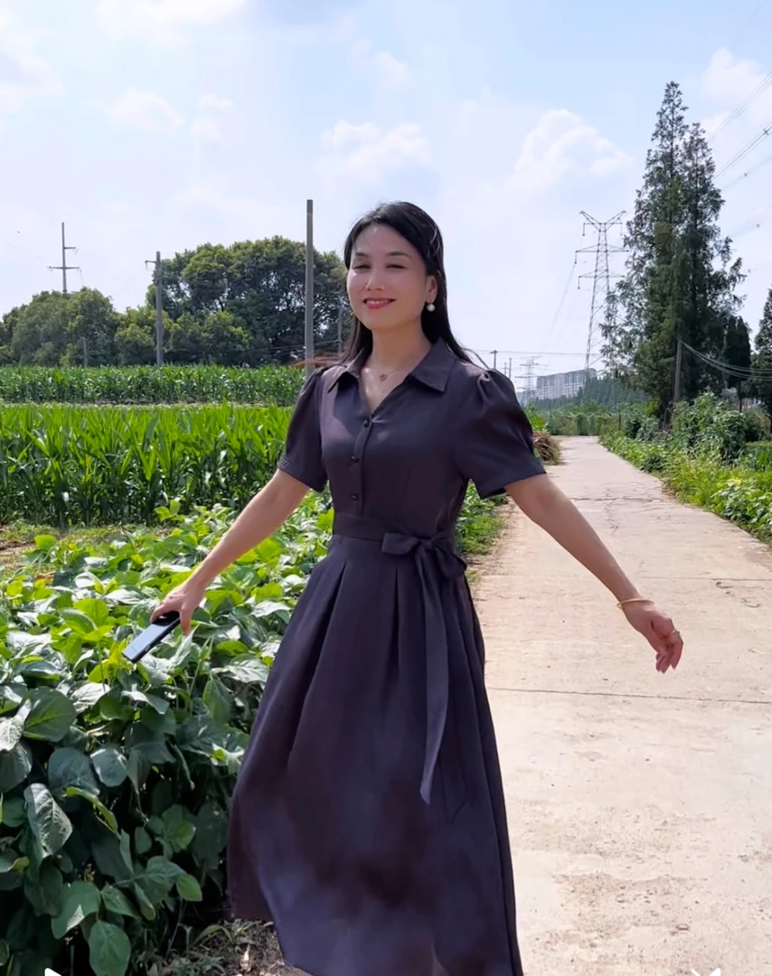 【舒适清凉】新款醋酸冰丝缎带腰带女士 连衣裙，气质优雅，透气 透汗
