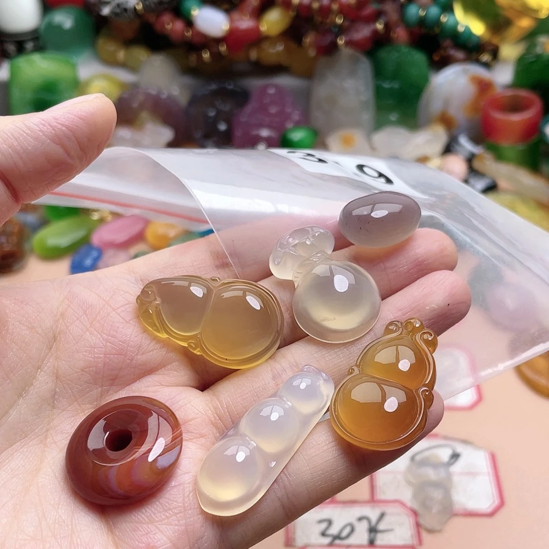 玛瑙/玉髓颈饰合金禾**落