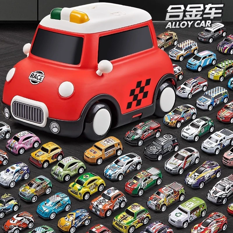 儿童礼物合金小汽车玩具男孩2一10岁回力车惯性迷你仿真方便收纳
