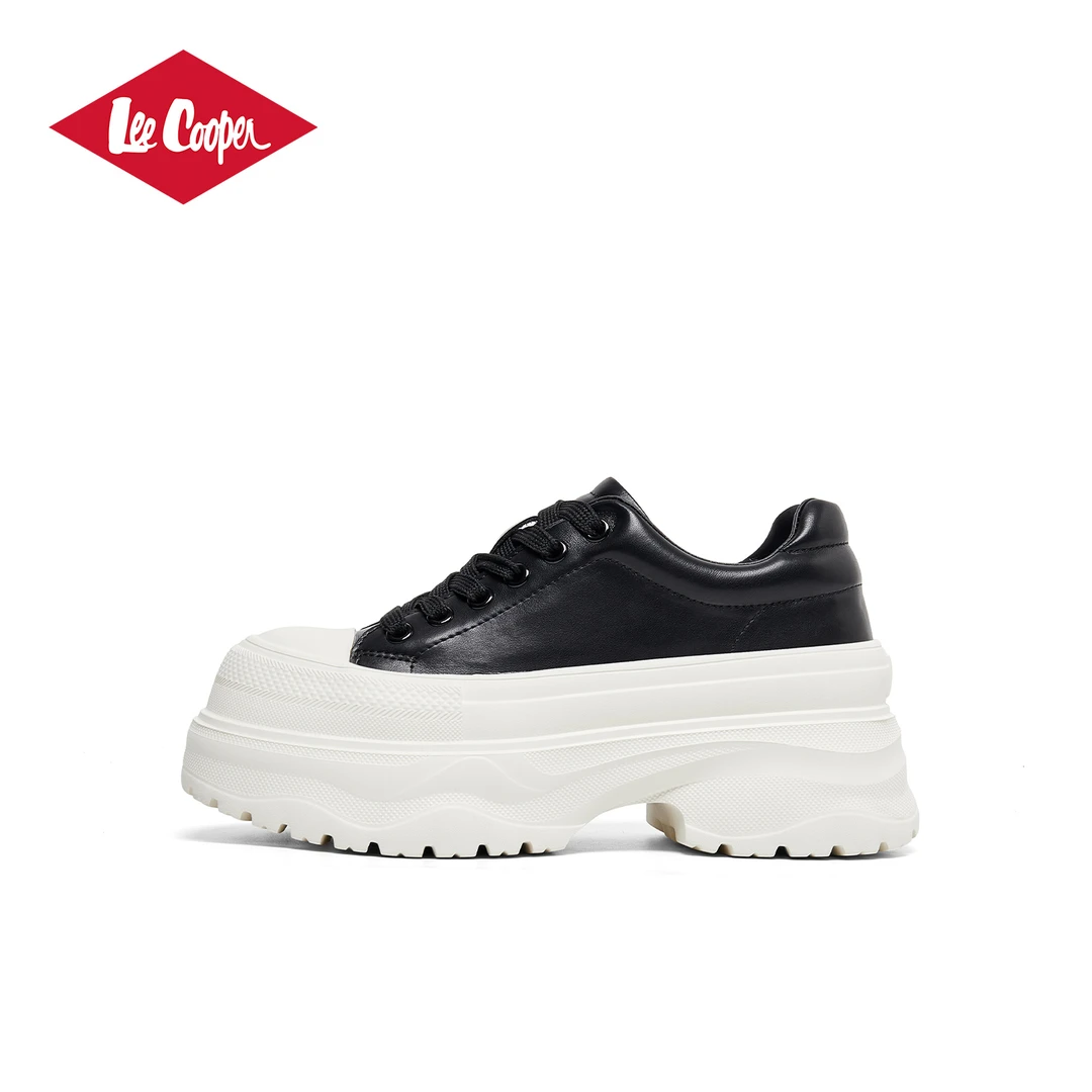 LEE COOPER【春色如许】厚底增高鞋女2025春季新款系带松糕鞋老爹鞋