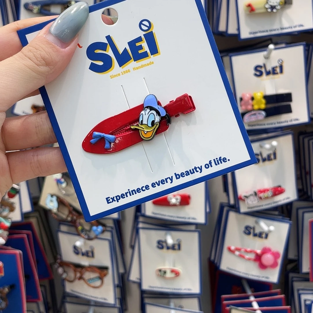 皮质铁合金红色唐老鸭无痕9