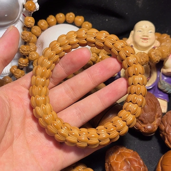 手串/手链橄榄核猴头莲花微瑕