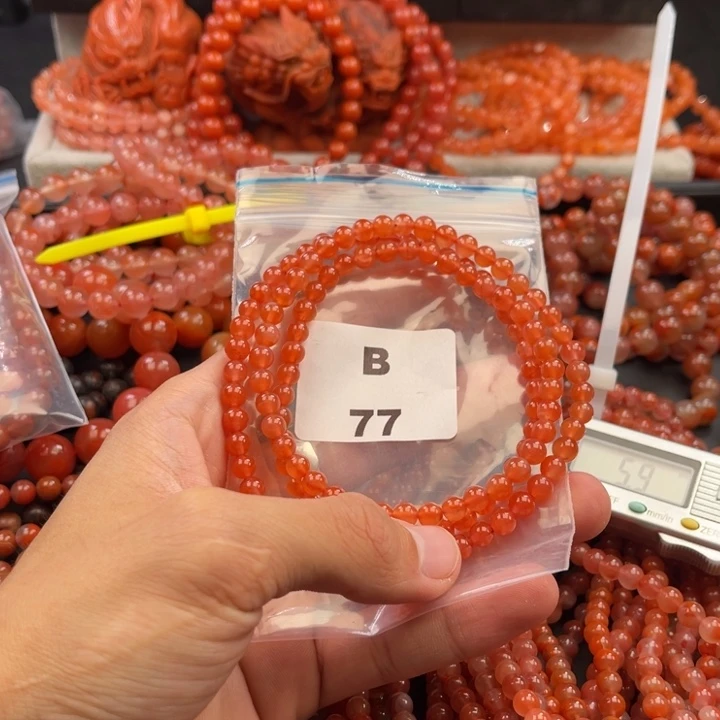 南红玛瑙未镶嵌多样性发货默认微瑕称重5mm