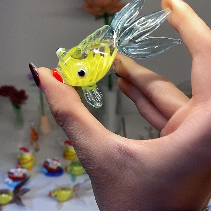 手工艺品琉璃扎花金鱼