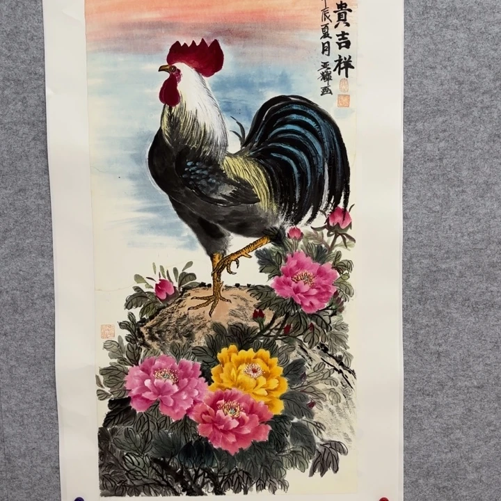 国画花鸟等图案为主的