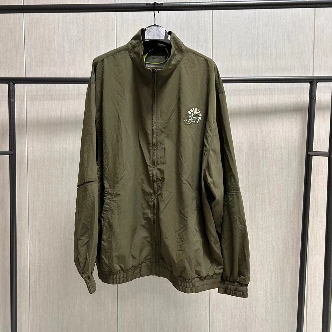 《B品以直播展示为准》李宁妙笔生花男子防泼水宽松运动风衣AWBU095