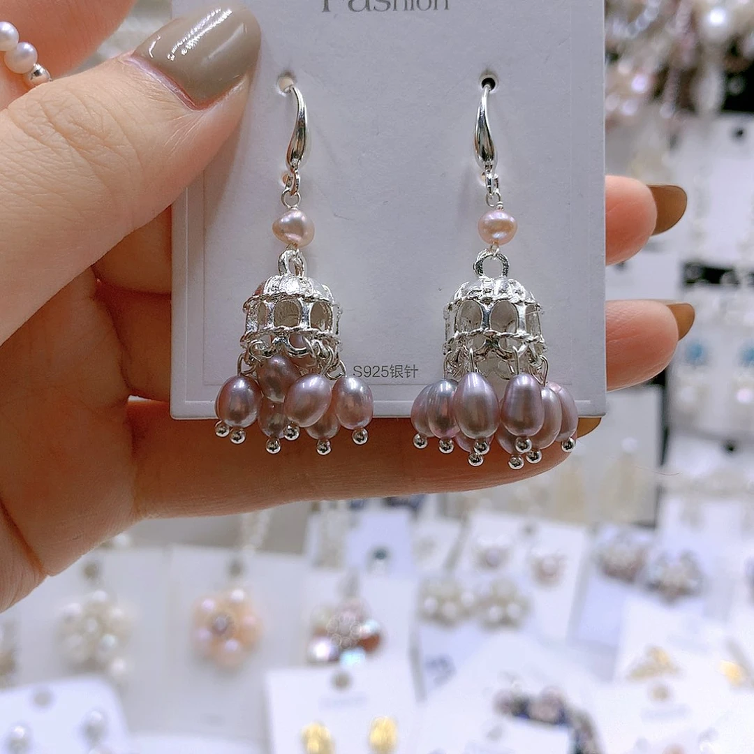 颈饰银S925镶嵌淡水珍珠