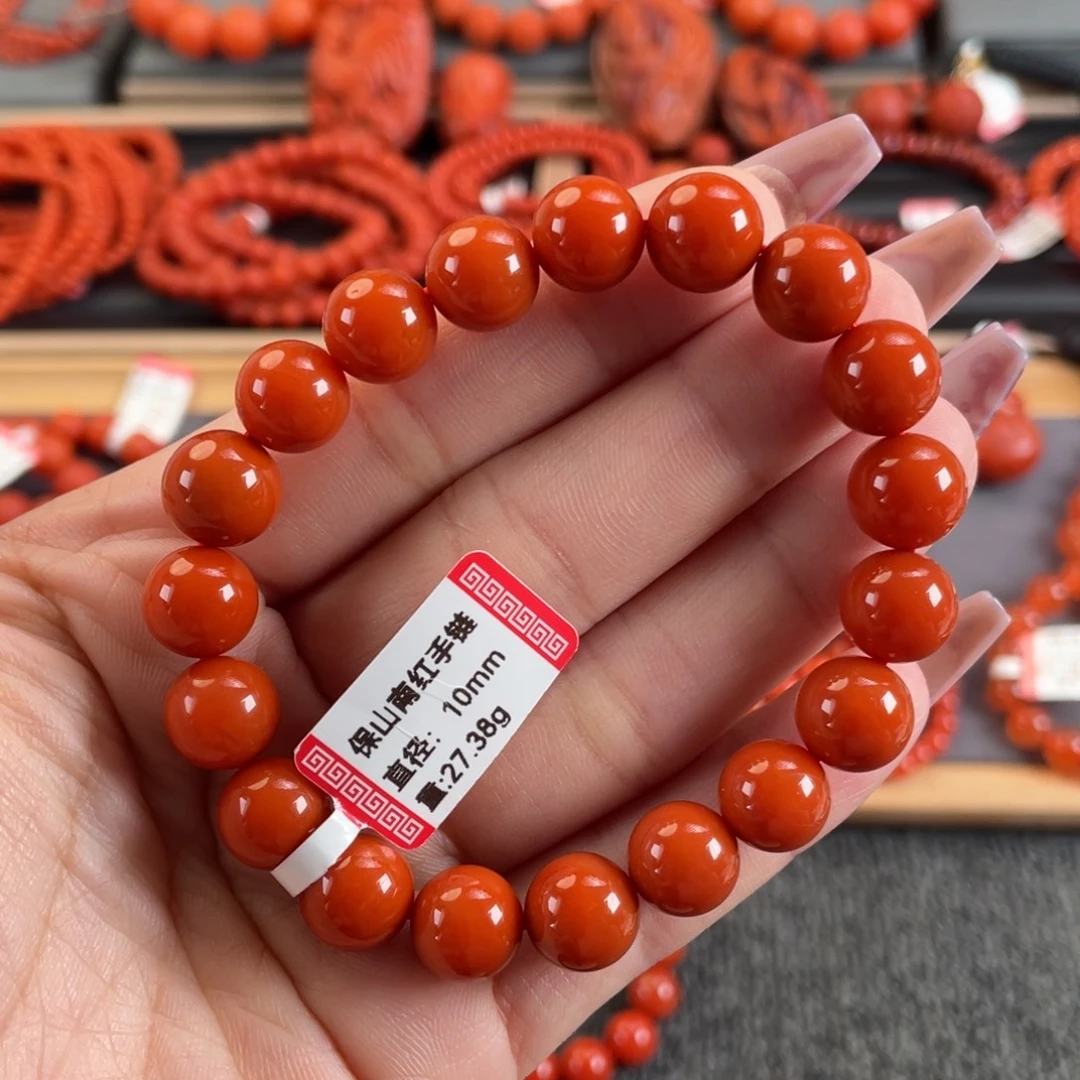 南红玛瑙未镶嵌10➕保山南红高抛单圈