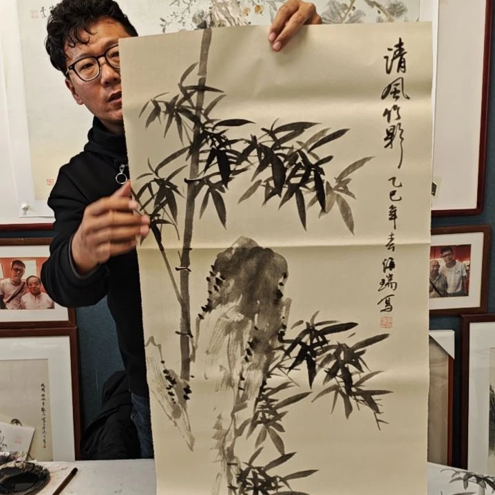 国画贾海瑞老师现场定制