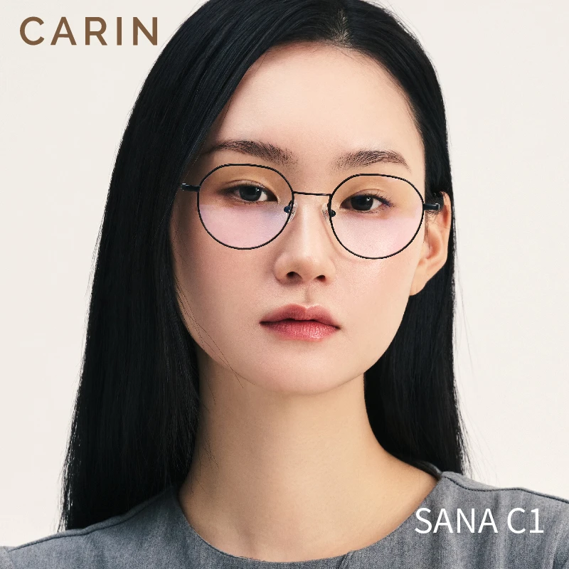韩国直邮 CARIN SANA 光学眼镜架素颜纯钛超轻防蓝光可配度数