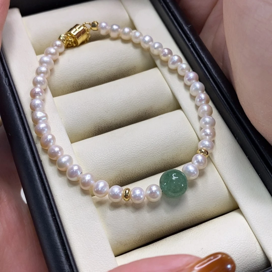 淡水珍珠手链合金