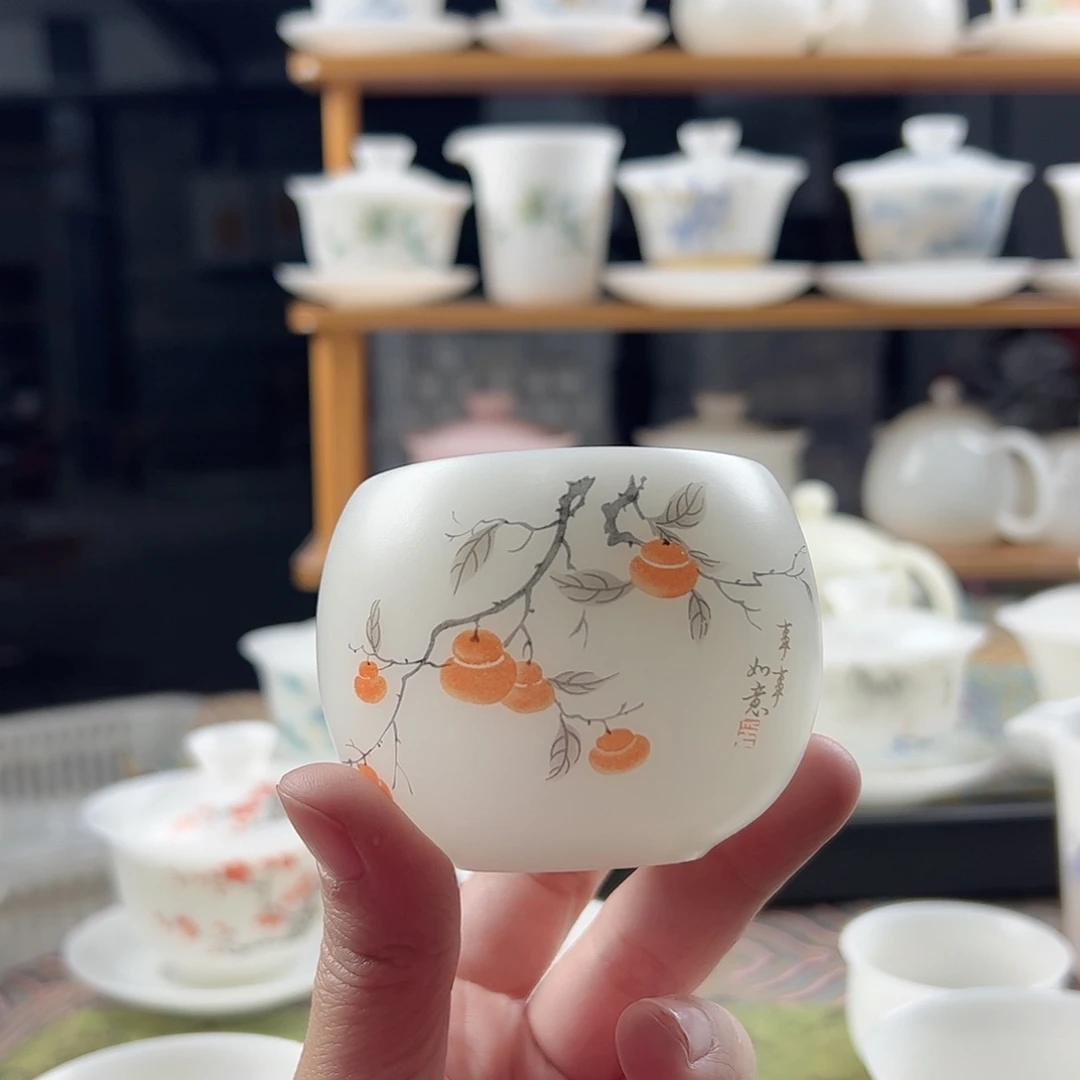 素烧璞玉龙蛋杯120ml-事事如意