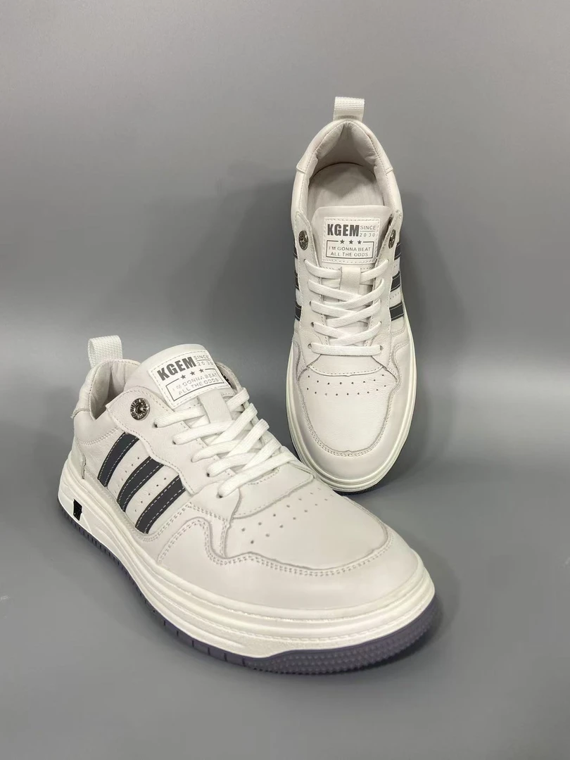 2025春季新款头层牛皮男士拼色板鞋百搭休闲鞋FX8780