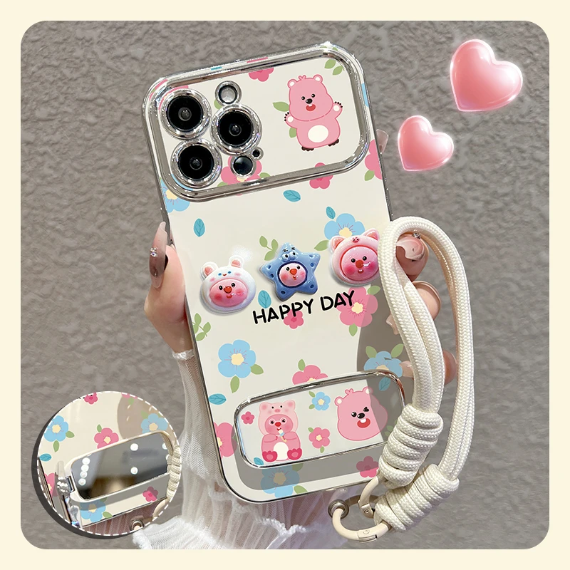 【苹果/华为/oppo/vivo/小米】适用花朵露比公主大视窗手机壳女可爱