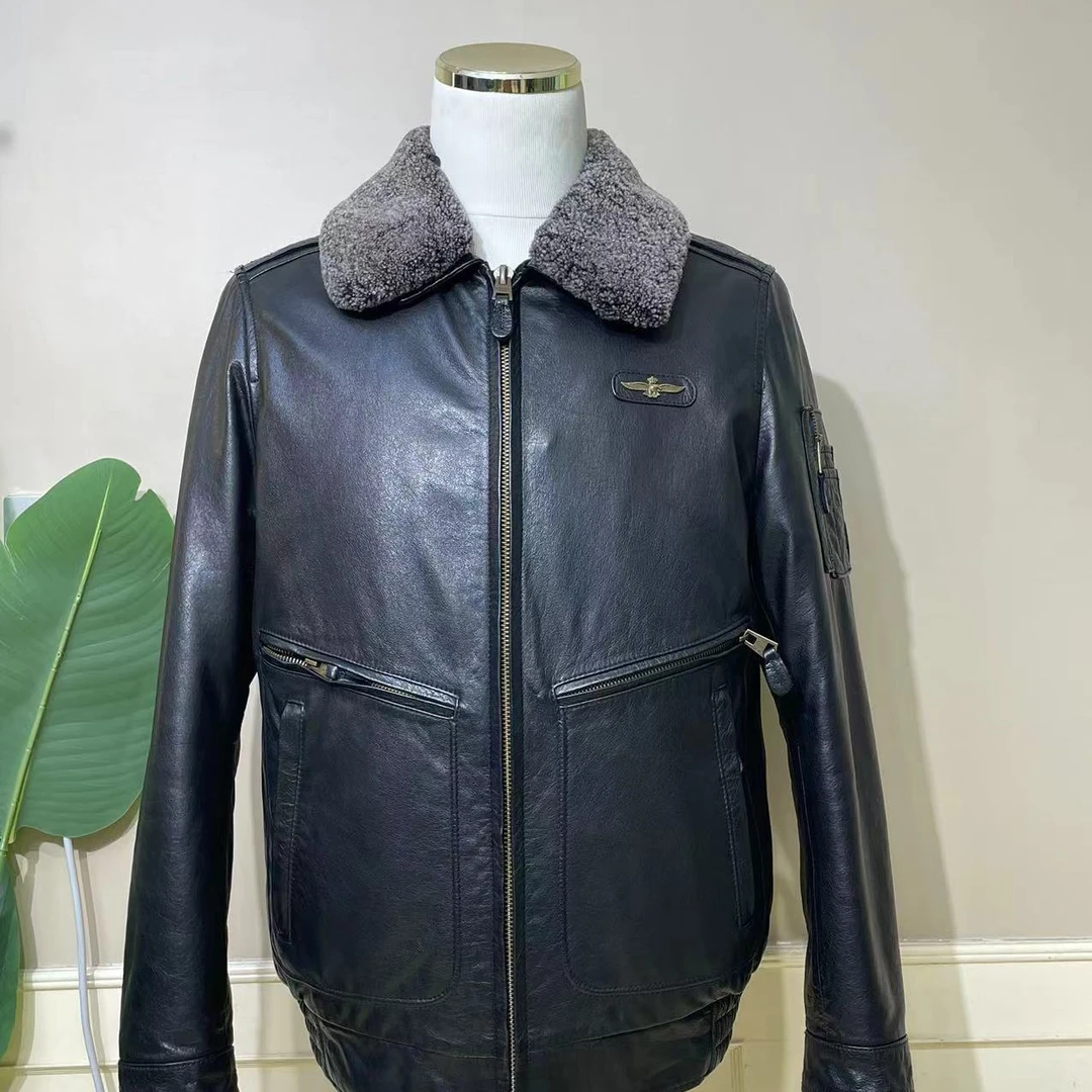 男人真皮皮衣冬款