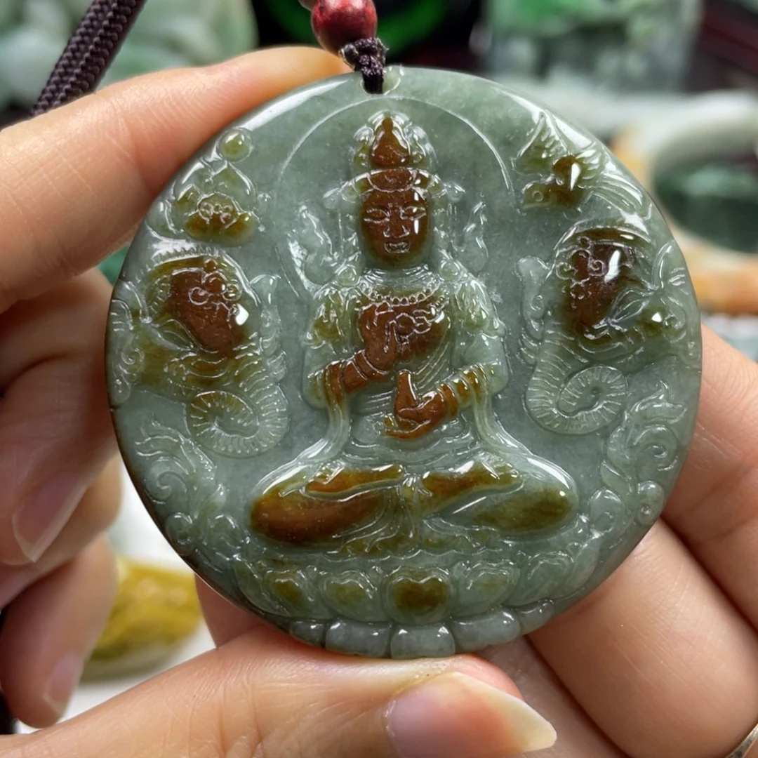 翡翠未镶嵌颈饰牌子