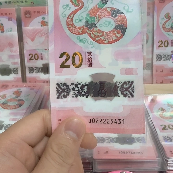 塑料小蛇钞号码022225431