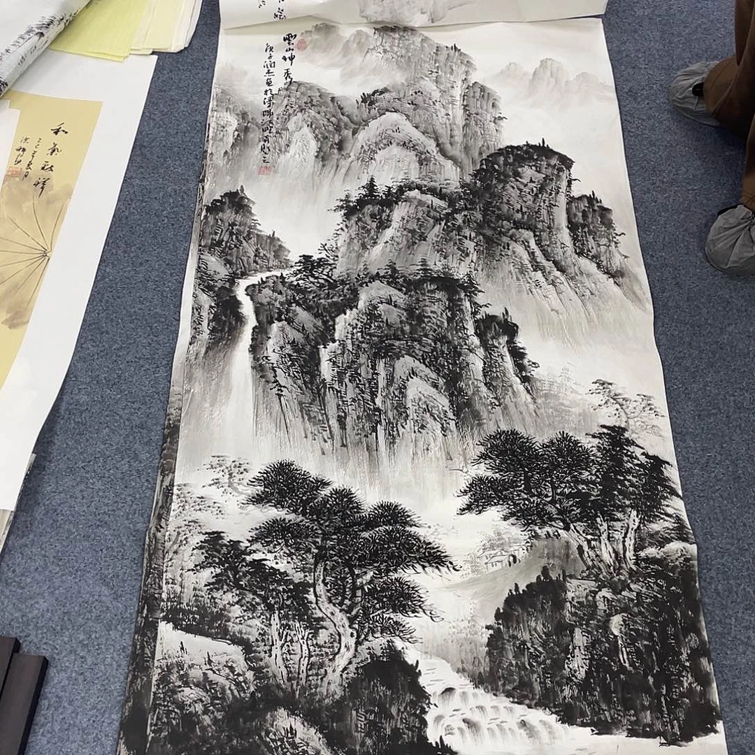 国国画作品小姐姐放漏…