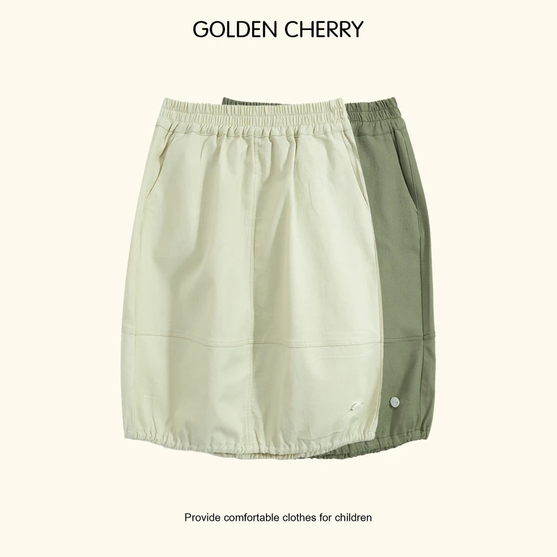 【Golden cherry】小童纯色小标户外花苞半身裙285152