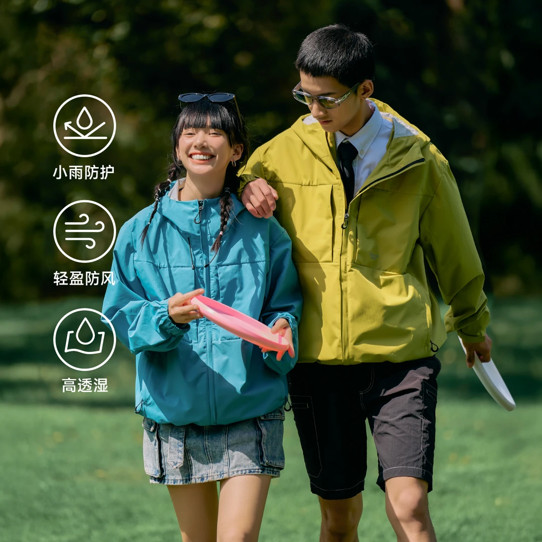 RESTICK「空灵」徒步露营软壳冲锋衣外套防水防风连帽夹克男装