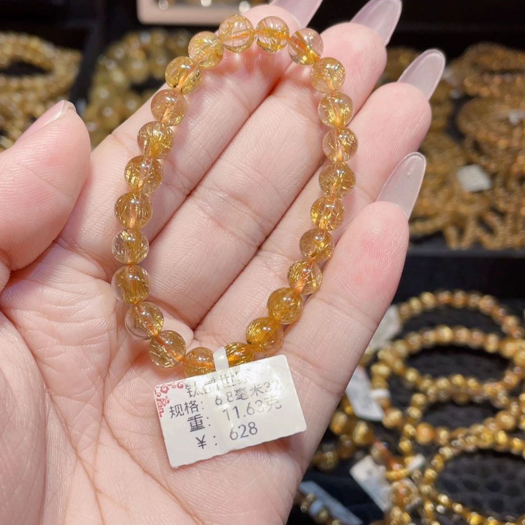 水晶手链未镶嵌天然钛晶手链