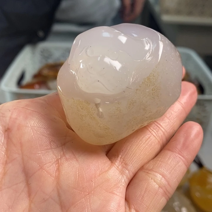 玛瑙/玉髓吊坠(不含链)足铂镶嵌