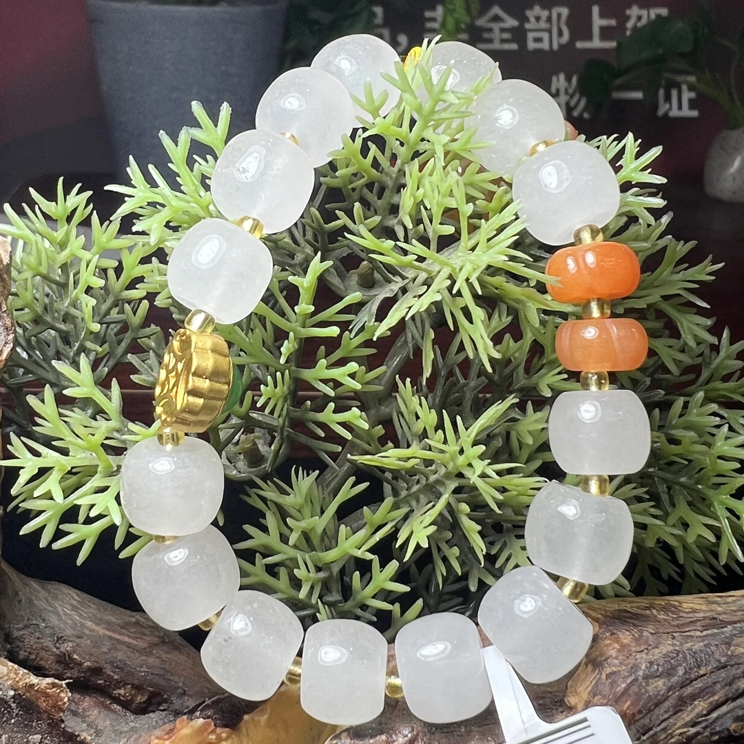 新人福利-石英岩质玉多彩手串YJ58