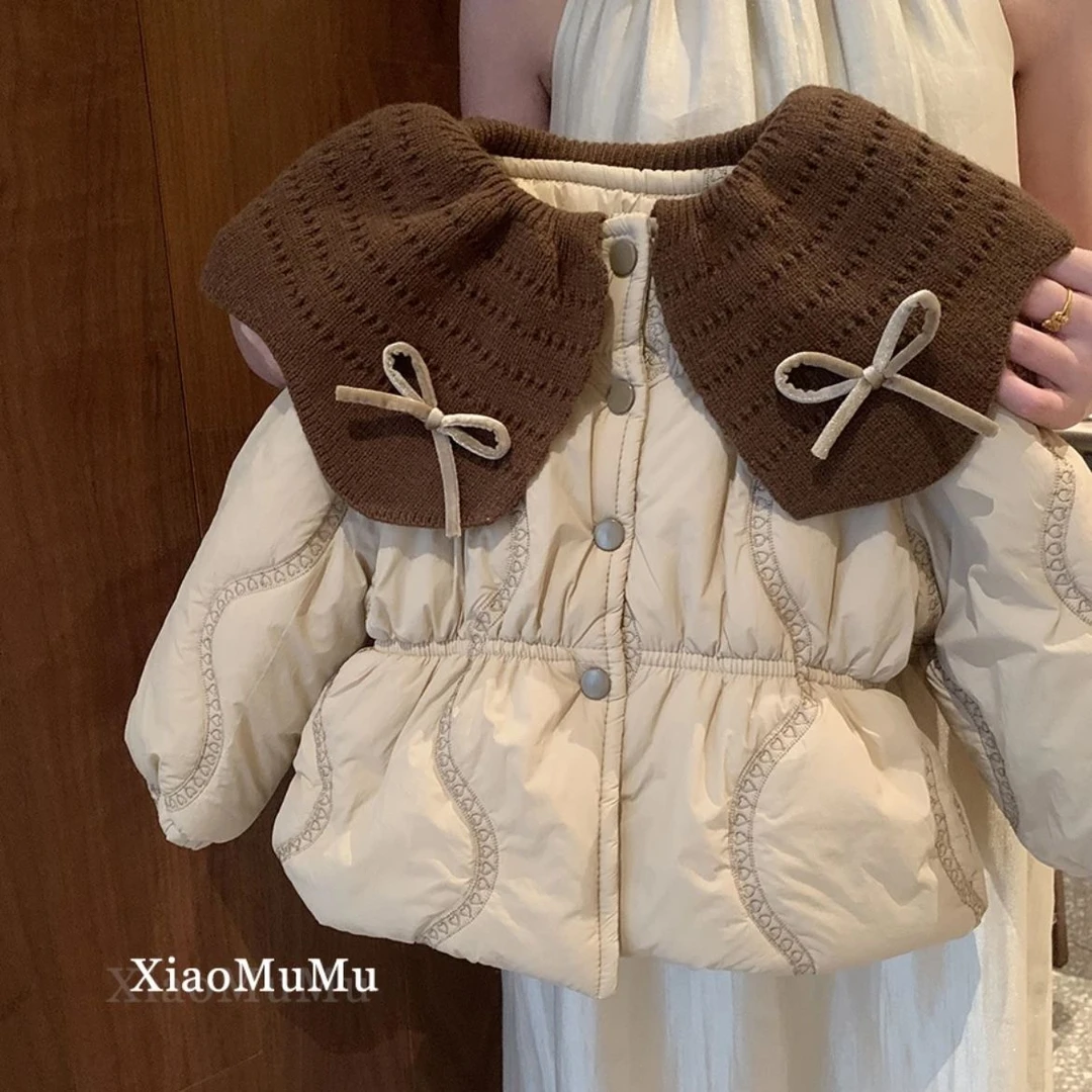 女童棉衣新款童装中小童女宝宝夹加绒加厚洋气棉保暖外套棉袄