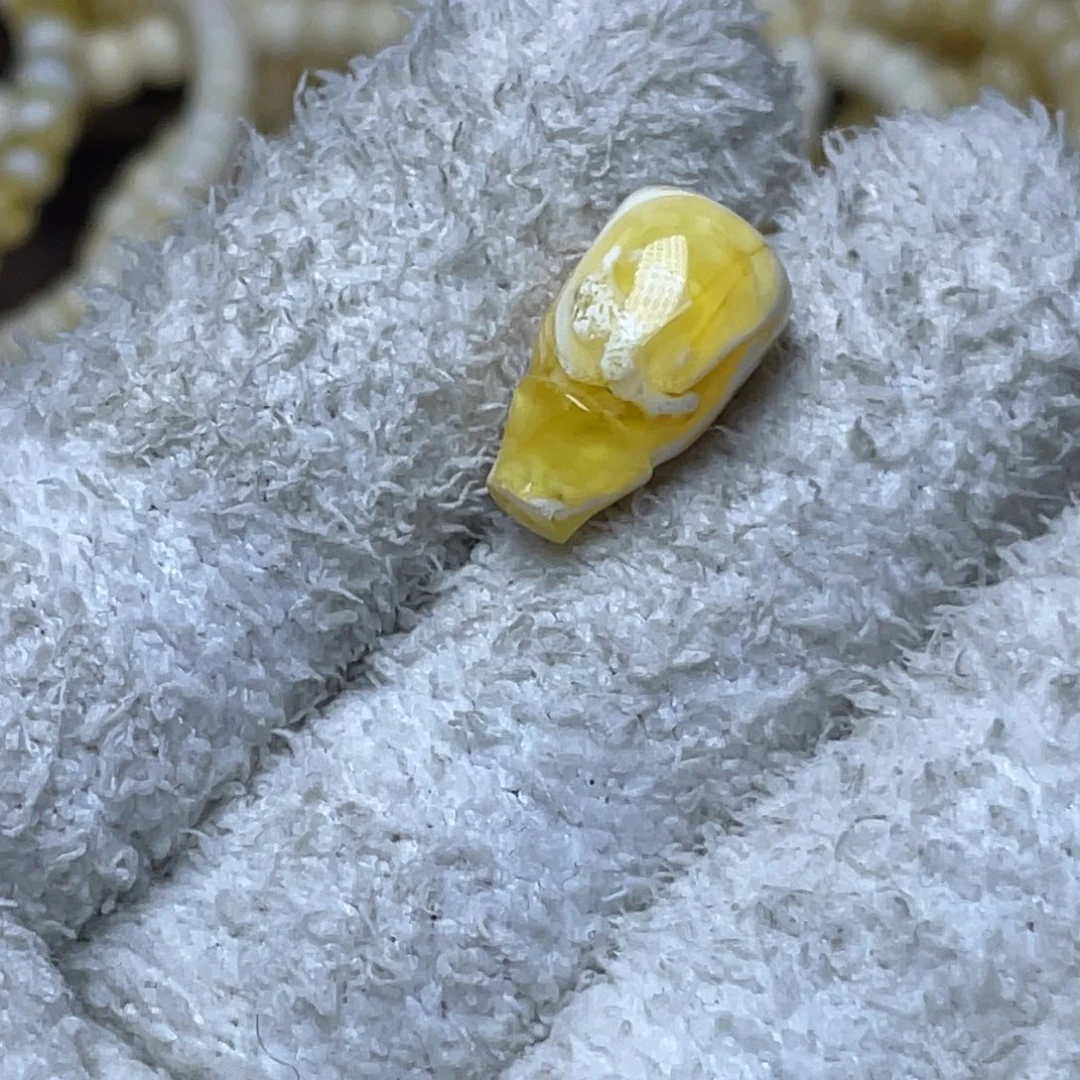 裸石蜜蜡未镶嵌柠*蜜蜡三通