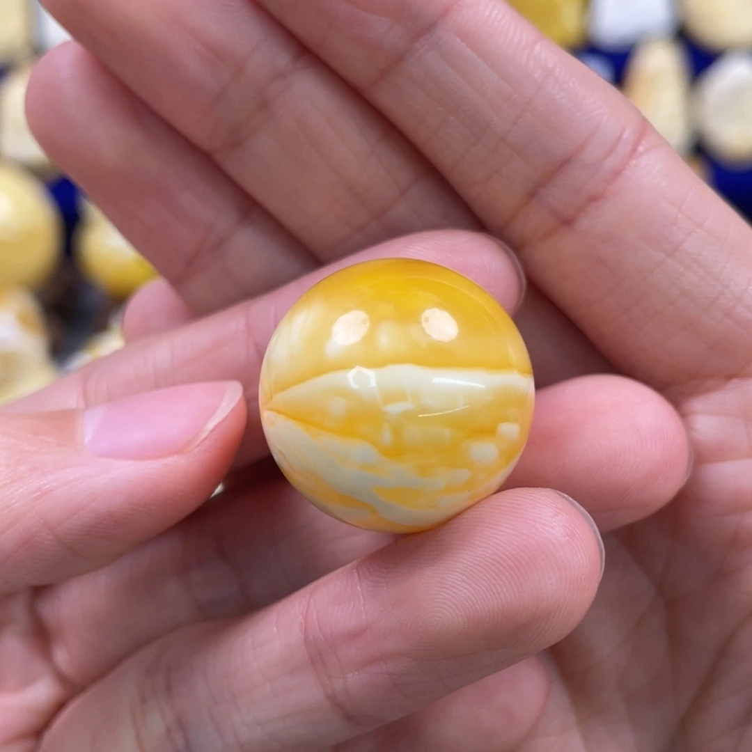 蜜蜡裸石未镶嵌琥珀蜜蜡珠子卡22.5mm